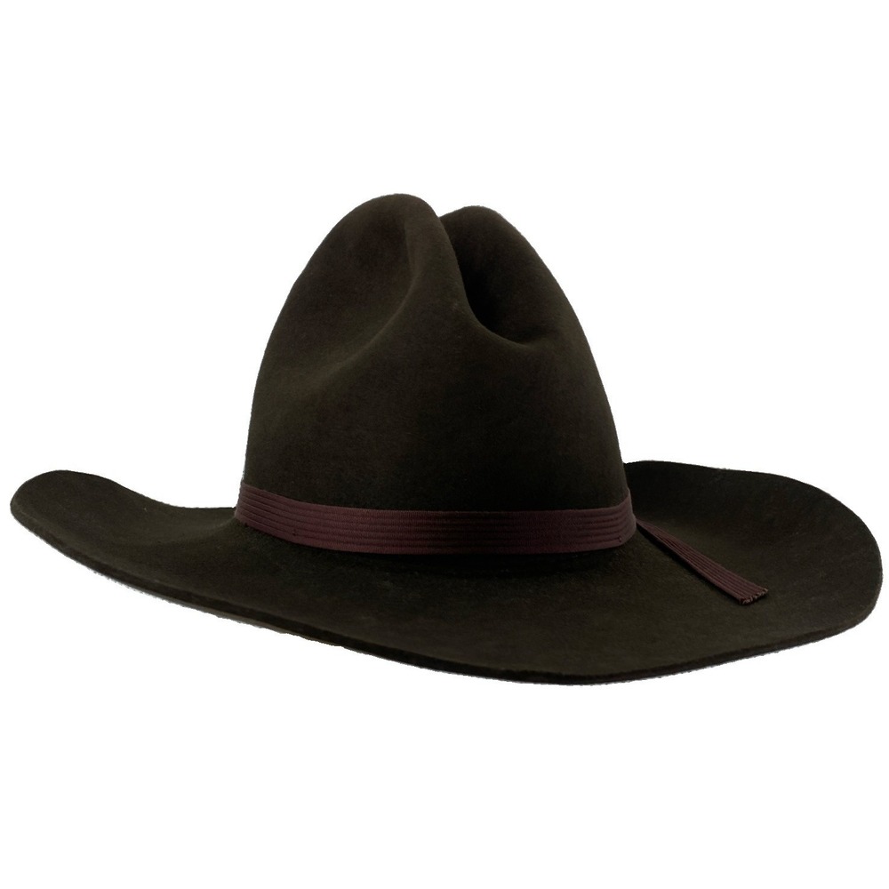 Vintage Eddy Bros Western Wear Cowboy Hat Felt Fur Brown Men's Size 7 USA Made